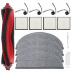 VIEWALL Q10 S5+ Accessories for Roborock Q10 S5+, Q10 S5 Vacuum Cleaner, 1 Main Brush, 4 HEPA Filters, 4 Wipes, 4 Side Brushes, 1 Brush, 1 Screwdriver Replacement Parts Set