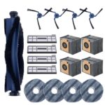 Replacement Parts Kit for eufy X10 Pro Omni Robot Vacuum, Compatible Robot Vacuum Accessories for Maintenance & Cleaning (4 Vacuum Mop Cloths, 4 Side Brushes, 4 Filters, 1 Main Brush)