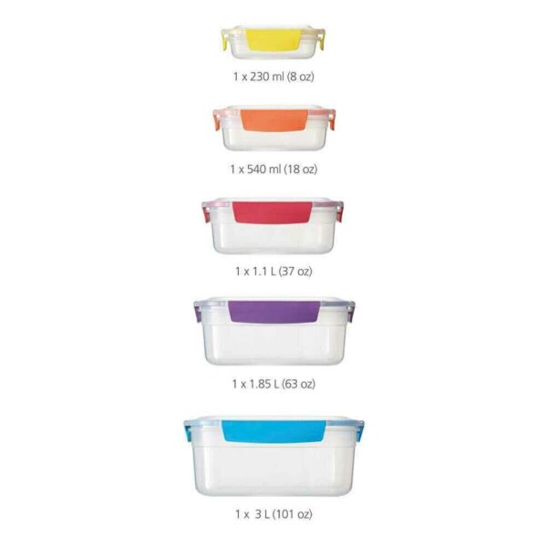 ظرف نگهدارنده جوزف جوزف مدل JOSEPH JOSEPH Nest Color  بسته 5 عددی - تصویر 12