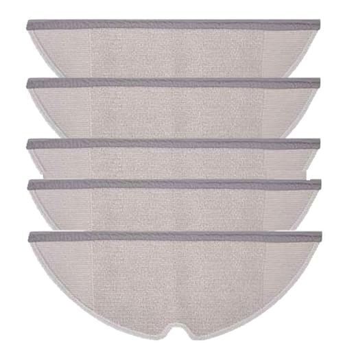 INF 5 Pack Replacement Mop Cloths for Mi Roborock S5/S5 Max/S50/S51/S55/S6/S6 MaxV/S6 Pure Robot Vacuum Cleaner, Effective in Corners, Edges