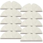 Pack of 10 Wipes for Roborock Q5 Pro, Q5 Pro+, Q8 Max, Q8 Max+, S5, S5 Max, S4, S50, S51, S55, S6, S6 Pure, S6 MaxV, Q7, Q7 Max Washable Microfibre Mop Pad Accessories, Reusable Mop Replacement Parts