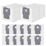 12 Pack Dust Bag for Roborock Q Revo/QV 35S/35A/Qrevo S5V/Saros 10R/Qrevo Edge S5A/Qrevo Curv/Qrevo S/Pro/Master/Plus/S8 MaxV Ultra Vacuum Cleaner, 3 L Large Capacity Disposable Bags Replacement (12)