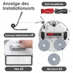 Accessory Set for Roborock Qrevo Curve/Qrevo Edge, oGoDeal 1 x Main Roller Brush 4 x Dust Bags 4 x Side Brushes 2 x Filters 6 x Mop Wipes, Spare Parts Robot Vacuum Cleaner Replacement Parts Robot