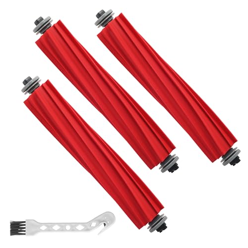 Pack of 3 Main Brush Accessories Compatible with Roborock S7 / S7 Plus / S7 MaxV Ultra / S7 MaxV / S7 Pro Ultra / S7 Max Ultra/Q Revo / Q7 / Q7 Max / Q7 Max Plus / Q7 MaxV Ultra Robot Vacuum Cleaner