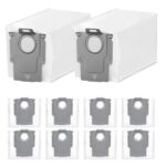 Pack of 10 Dust Bags for Roborock Q Revo/Q Revo Series/Qrevo Curv/S8 MaxV Ultra/Qrevo Pro/Qrevo Slim/Qrevo Master, 3L Capacity, Compatible Replacement Vacuum Bags for Roborock Qrevo Curve
