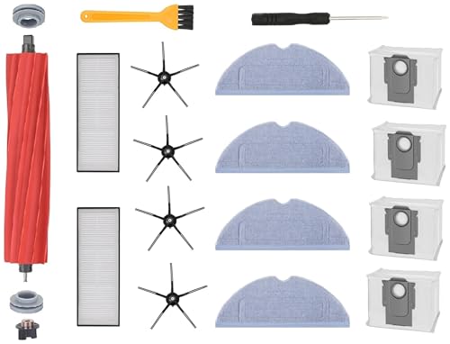Accessories compatible with Xiaomi Roborock S7/S7+ S7 MaxV/S7 MaxV Plus/S7 MaxV Ultra/T7 Plus, T7S/T7S Plus. 1 main brush, 3 side brushes, 3 filters, 3 wipes, 1 screwdriver 1 x cleaner. brush