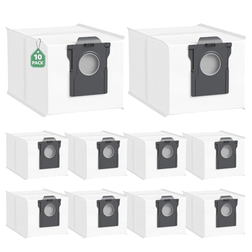 10 Pack X40/X50 Ultra Dust Bags for Dreame X40/X50 Ultra/ L10s Pro Ultra Heat /L40 Ultra /L10s Ultra Gen 2/Mova E30 Ultra/P50 Pro Ultra Vacuum Cleaner, 3.2L Replacement Bags with Large Capacity