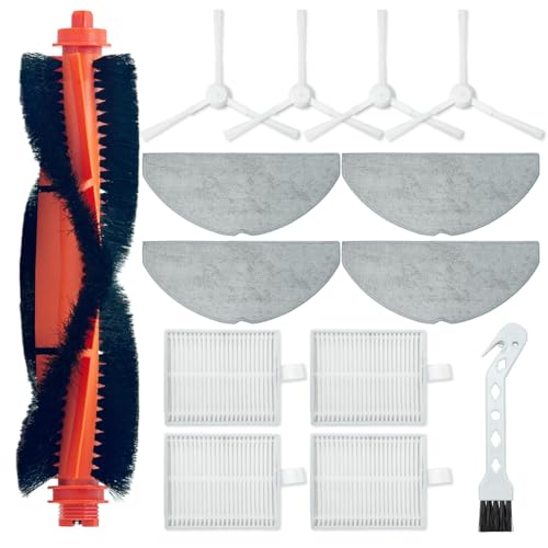 Ytaland Replacement Parts Accessories for Xiaomi S20 Robot Vacuum Cleaner (1 Main Brush, 4 Side Brushes, 4 HEPA Filters, 4 Mop Pads)