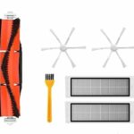 INF 6 Piece Accessory Set for Xiaomi Mi Robot Vacuum Mop 2 STYTJ03ZHM, 1 x Main Brush, 2 x Side Brush, 2 x Filters, 1 x Cleaning Brush