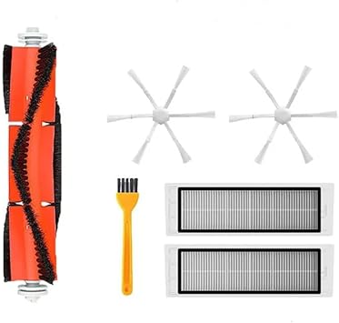 INF 6 Piece Accessory Set for Xiaomi Mi Robot Vacuum Mop 2 STYTJ03ZHM, 1 x Main Brush, 2 x Side Brush, 2 x Filters, 1 x Cleaning Brush