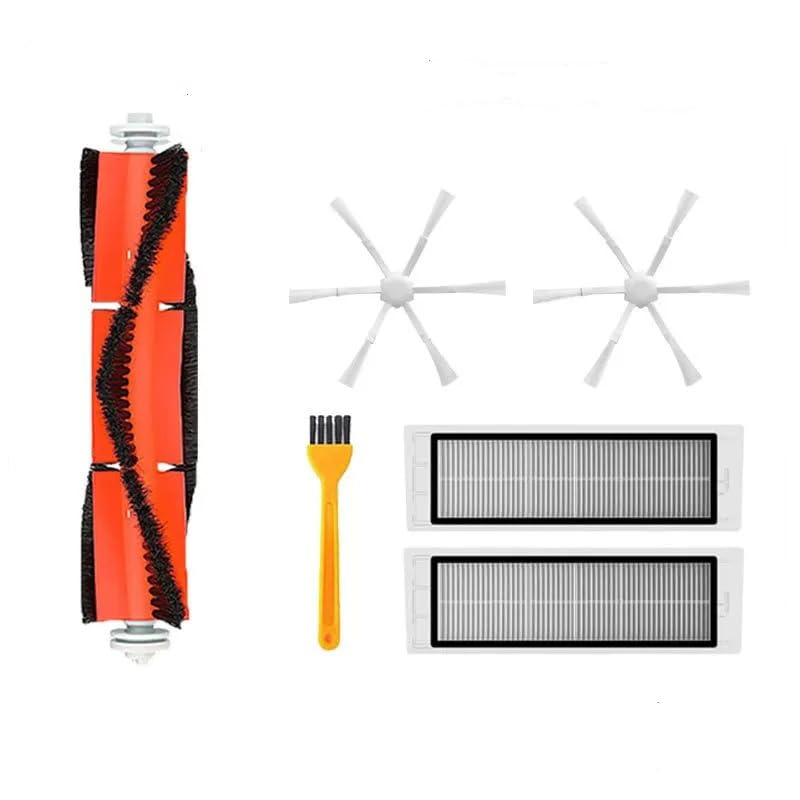 INF 6 Piece Accessory Set for Xiaomi Mi Robot Vacuum Mop 2 STYTJ03ZHM, 1 x Main Brush, 2 x Side Brush, 2 x Filters, 1 x Cleaning Brush