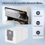 12 Pack Dust Bag for Roborock Q Revo/QV 35S/35A/Qrevo S5V/Saros 10R/Qrevo Edge S5A/Qrevo Curv/Qrevo S/Pro/Master/Plus/S8 MaxV Ultra Vacuum Cleaner, 3 L Large Capacity Disposable Bags Replacement (12)