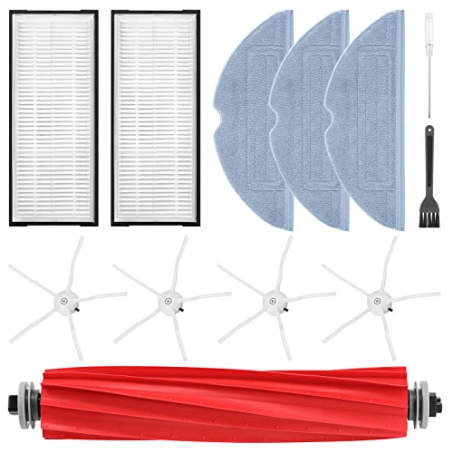 S7 MaxV Ultra Accessories Compatible with Xiaomi Roborock S7 / S7+ S7 MaxV S7 MaxV Plus Vacuum Cleaner, Replacement Sets Include 1 x Main Brush 2 x Filters 3 x Wipes 4 x Side Brushes for Roborck S7