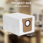 15 Pack Dust Bags for Dreame L10s Ultra, L10 Ultra, L20 Ultra, Xiaomi X10+, X40 Ultra Robot Vacuum Cleaners, 2.5L Large Vacuum Bags, Replacement Bags with Automatic Seal