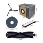 21-piece accessory set for eufy X10 Pro Omni robot vacuum cleaner, 1 roller brush, 6 side brushes, 6 washable filters, 4 dust bags and 4 wipes, replacement part set for eufy X10 Pro Omni