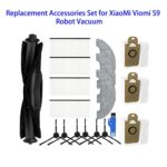 Replacement Parts Set for XiaoMi Viomi S9 / Laresar L6 Pro Robot Vacuum Cleaner Brush Wipes Filter Dust Bag Accessories (17 Pieces)
