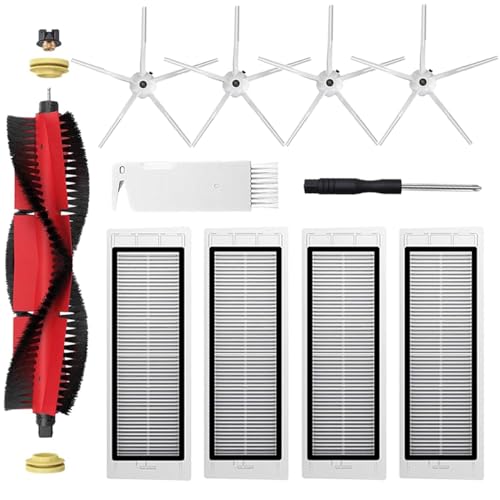Accessories for Xiaomi Roborock S5 Max S6 Max S6 MaxV S6 Pure Replacement Parts for Xiaomi Roborock S6 S60 S65 S5 S50 S50 S51 S55 Accessories for Vacuum Cleaner 1 Main Brush 4 HEPA Filter 4