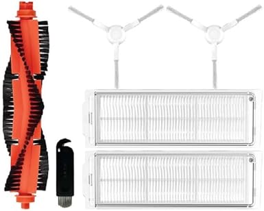 MYAYD Accessories Replacement Parts for Xiaomi Robot Vacuum Mop 2S / Mop P/Mop Pro / XMSTJQR2S / STYTJ02YM, 1 Head Brush, 2 HEPA Filters, 2 Side Brushes, 1 Cleaning Tool