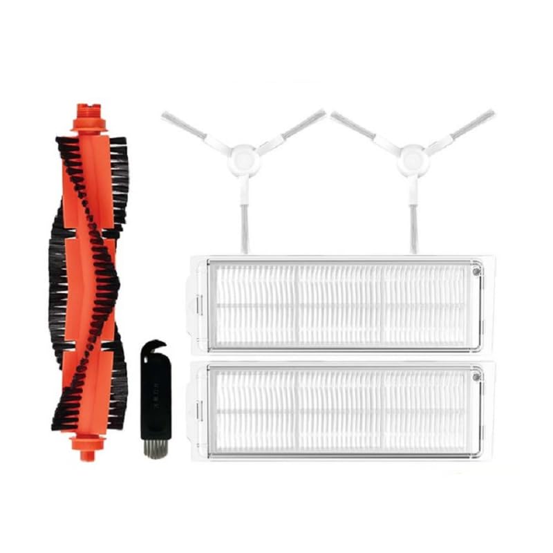 MYAYD Accessories Replacement Parts for Xiaomi Robot Vacuum Mop 2S / Mop P/Mop Pro / XMSTJQR2S / STYTJ02YM, 1 Head Brush, 2 HEPA Filters, 2 Side Brushes, 1 Cleaning Tool