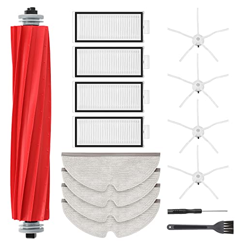 Q7 MAX Replacement Accessories Compatible with Roborock Q7 / Q7+/Q7 MAX / Q7 MAX + Vacuum Cleaner, 1 Main Brush, 4 Filters, 4 Wipes, 4 Side Brushes, 1 Brush Cleaning Tool – for Roborock Q7 Max