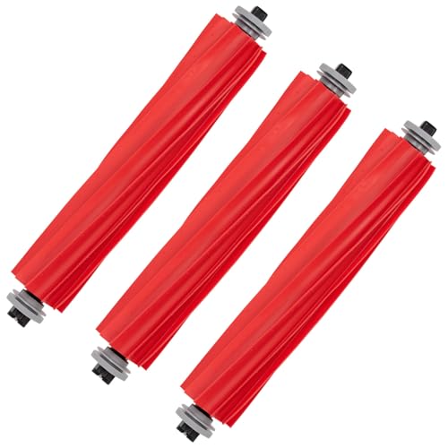 Pack of 3 Main Brush Accessories Compatible with Roborock S7/S7 Maxv/S7 Maxv Ultra/S7 Max Ultra/S7 Pro Ultra/Q Revo Vacuum Cleaner, Spare Parts Robot Vacuum Cleaner Accessories, Separable Rubber