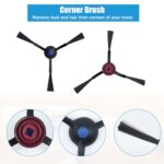 Pack of 10 Wipes + Side Brush Accessories for Ecovacs Deebot T30 Pro Omni / T30 Omni Robot Vacuum Cleaner Replacement Part, 6 Wipes + 4 Side Brushes