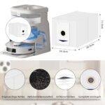 Accessory Set for Ecovacs Deebot T30 Omni / T30 Pro Omni Robot Vacuum Cleaner, 1 Main Brush, 4 HEPA Filters, 6 Wipes, 6 Dust Bags, 6 Side Brushes, 1 Cleaning Brush