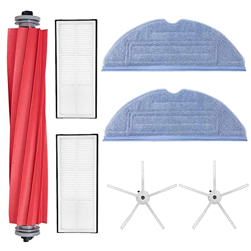 7-Piece Accessory Set for Roborock S7 S7+ T7 T7S T7Plus T7SPlus Roborock Vacuum Cleaner Replacement Parts Includes 1 Main Brush 2 HEPA Filters 2 Side Brushes 2 Wipes (Package A)