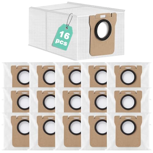16 Replacement Bags for Xiaomi X20+ /X10+ /X20 Max /X20 Pro, for Dreame D10 Plus Gen 2 /L10s Pro Gen 2, L10s Ultra /L10s Pro Ultra /L10s Plus /L10 Prime, L20/L40/L50 Ultra, X40 Ultra