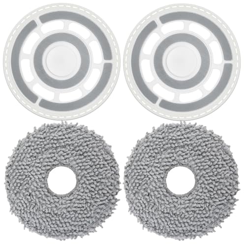 Ytaland Pack of 2 Wipes Holder Replacement Parts Accessories for Roborock QRevo Curv/QRevo Edge/Saros 10R/Qrevo Curv S5X/Qrevo Edge S5A Robot Vacuum Cleaner, Washable Microfibre Mop Pad