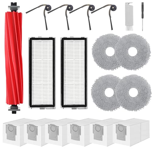 QV35A Accessory Replacement for Roborock QV 35A Robot Vacuum Cleaner, 1 Main Brush, 4 Side Brushes, 2 HEPA Filters, 4 Wipes, 6 Dust Bags, 1 Cleaning Brush