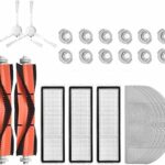 INF Replacement Parts Accessories for Xiaomi Mi Roborock 1/2 Mijia Robot Vacuum Cleaner, 2 x Main Brushes, 3 x HEPA Filter, 2 x Side Brushes, 12 x Water Tank Filter, 5 x Mops
