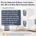 12 Pack Dust Bag for Roborock Q Revo/QV 35S/35A/Qrevo S5V/Saros 10R/Qrevo Edge S5A/Qrevo Curv/Qrevo S/Pro/Master/Plus/S8 MaxV Ultra Vacuum Cleaner, 3 L Large Capacity Disposable Bags Replacement (12)