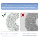 Pack of 8 Wipes Accessories for Ecovacs Deebot X1 Omni/ X1 e Omni/ T20 Omni/ T20 e Omni/ T30 PRO Omni/ T30 Omni/ X1 Turbo, Mop Pads Replacement Parts, Cleaning Cloth Washable and Reusable