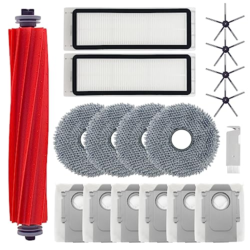 Home Times Accessory set for Roborock Q Revo, 1 roller brush, 2 HEPA filters, 4 side brushes, 4 wipes, 6 dust bags, 1 brush