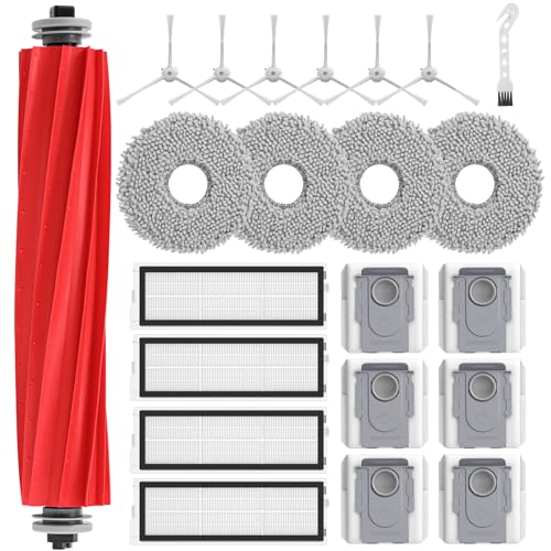 Pack of 22 Accessories for Roborock Qrevo S/Qrevo Pro/Qrevo Max V Robot Vacuum Cleaner, Qrevo S/Qrevo Pro/Qrevo MaxV Replacement Parts for Roborock Vacuum Cleaner Robot