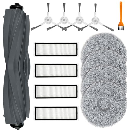 ANBOO Pack of 14 Accessories Compatible with Dreame L10s / L10 Ultra / L10 Prime Robot Vacuum Cleaner with 1 Main Brush, 4 Wipes, 4 Filters, 4 Side Brushes, 1 Cleaning Brush
