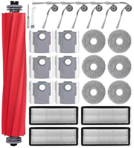 Accessories for Roborock QV 35A / QV 35S, 1 Main Brush 6 Dust Bags, 4 Filter, 6 Mops, 6 Side Brushes
