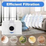 Replacement Accessory Set for Ecovacs Deebot T30 Pro Omni, Robot Vacuum Cleaner Replacement Accessories, 2 Side Brushes Replacement Parts Set, 1 Main Brush, 4 Pro Wipes, 2 Dust Bags, 2 Filters and 1