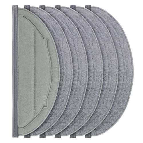 Pack of 6 Wipes for Roborock Q10 S5/S5+ Robot Vacuum Cleaner, Reusable and Washable Replacement Cloth