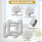 Washable Microfibre Cleaning Pad Window Cleaning Replacement Parts Accessories, Pack of 16 Cleaning Cloths for ECOVACS Winbot W2 PRO Omni / W2 PRO / W2 / W1 PRO / W1 Window Cleaning Robot