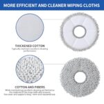 19 Piece Accessory Set for Ecovacs Deebot T30 Omni / T30 Pro Omni Robot Vacuum Cleaner, 1 Rubber Main Brush, 4 HEPA Filters, 6 Dust Bags, 4 Cloths, 4 Side Brushes, Easy to Clean and Replace