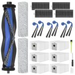 Accessory Set Replacement Parts for Ecovacs Deebot X9 Pro Omni Vacuum Cleaner, 1 Main Brush, 2 Mop Roller, 6 Dust Bags, 4 HEPA Filters, 6 Side Brushes, 1 Set of Clean Tools