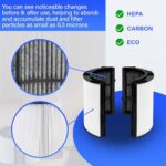 2 in 1 Filter Replacement Compatible with Dyson Air Purifier HP04 TP04 DP04 PH04 HP09 TP09 HP07 TP07 PH03 PH01,New Version H13 Grade True HEPA Filter & Activated Carbon Filter