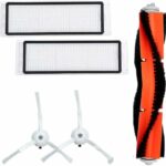 INF Replacement Parts Accessories for Xiaomi Mi Roborock 1/2 Mijia Robot Vacuum Cleaner 5 Pieces, 1 x Main Brush, 2 x HEPA Filter, 2 x Corner Brushes