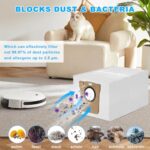 Hossom Pack of 12 Vacuum Cleaner Bags for Xiaomi X10 Plus / X20 Plus & Dreame L20 Ultra / L10s Ultra, Vacuum Cleaner Bags for L10 Ultra L20 Ultra Vacuum Cleaner Automatic Cleaning 2.5L Large Capacity