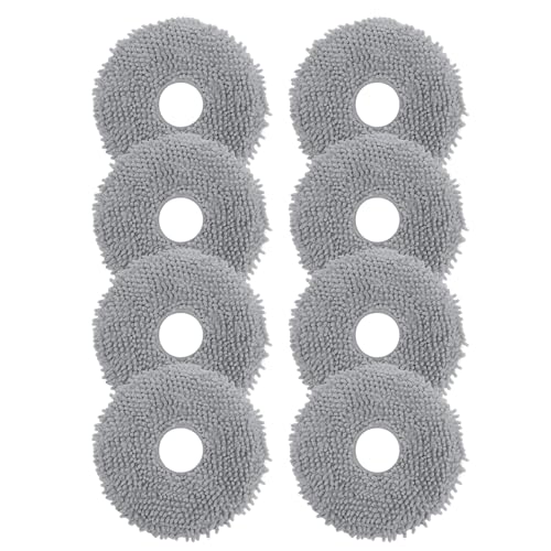 Pack of 8 Wipes for Roborock Q Revo, Qrevo S, Qrevo Pro, Qrevo MaxV, Qrevo Master, Qrevo Plus, Qrevo Curv, Qrevo Slim, Saros 10R/Z70 Robot Vacuum Cleaner, Reusable and Washable Replacement Cloth