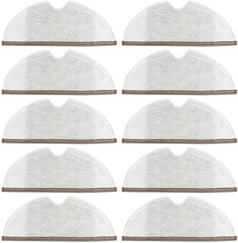 Pack of 10 Mop Pads for Xiaomi Roborock S5 / S50 / S51 / S55 / S6 / S6 MAXV / S5 MAX, Mop Cloth Pads Accessories Replacement