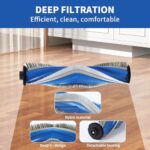 19 Piece Accessory Set for Ecovacs Deebot T30 Omni / T30 Pro Omni Robot Vacuum Cleaner, 1 Rubber Main Brush, 4 HEPA Filters, 6 Dust Bags, 4 Cloths, 4 Side Brushes, Easy to Clean and Replace
