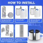 2 in 1 Filter Replacement Compatible with Dyson Air Purifier HP04 TP04 DP04 PH04 HP09 TP09 HP07 TP07 PH03 PH01,New Version H13 Grade True HEPA Filter & Activated Carbon Filter